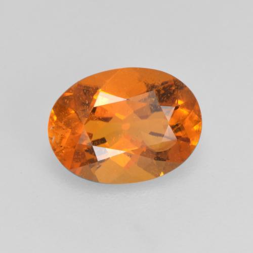 Clinohumita naranja natural de 1,21 ct, corte óvalo, SI