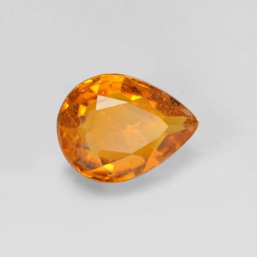 Clinohumite Naranja sidra natural de 0.47 ct, En forma de pera, SI