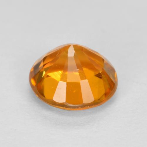 Clinohumita naranja natural de 0,48 ct, corte redondo, VS
