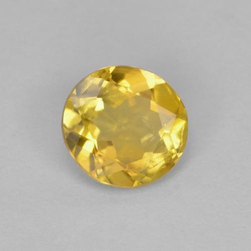 Clinohumita amarillo natural de 0,57 ct, corte redondo, VS-SI