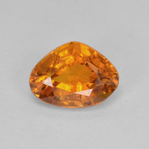 Clinohumita naranja natural de 1,59 ct, en forma de pera, VS-SI