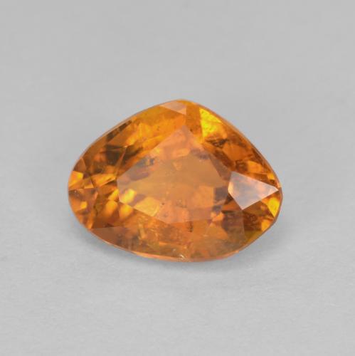 Clinohumita naranja natural de 1,59 ct, en forma de pera, VS-SI