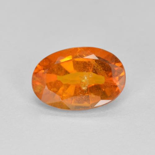 Clinohumita naranja natural de 1,19 ct, corte óvalo, SI-I1
