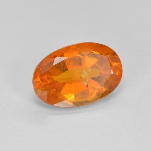 Clinohumita naranja natural de 1,19 ct, corte óvalo, SI-I1