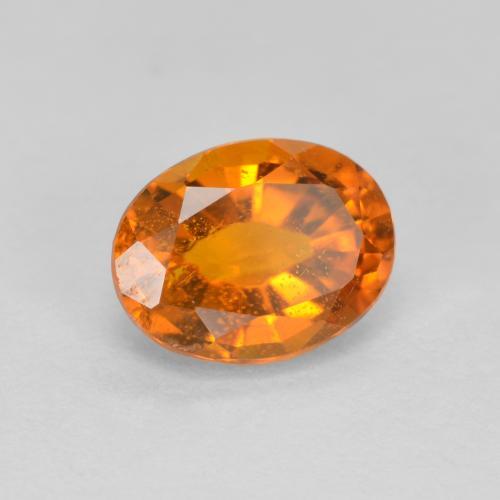 Clinohumita naranja natural de 1,38 ct, corte óvalo, VS-SI