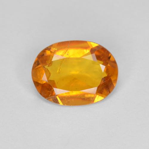 Clinohumita naranja natural de 1,00 ct, corte óvalo, SI