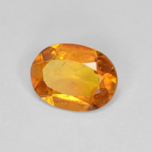 Clinohumita naranja natural de 1,00 ct, corte óvalo, SI