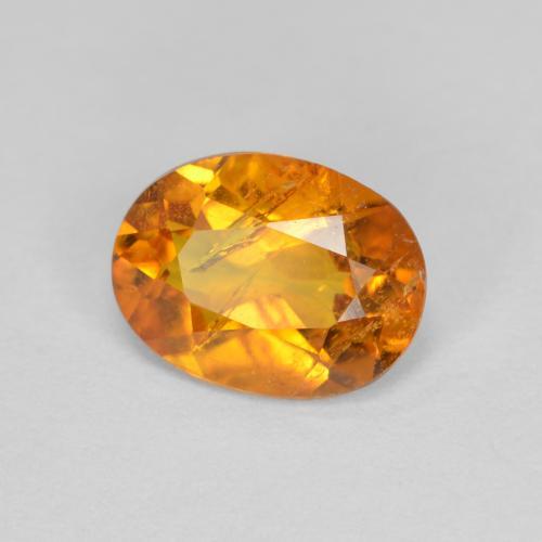 Clinohumita naranja natural de 1,26 ct, corte óvalo, SI-I1