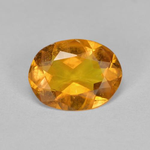 Clinohumita naranja natural de 1,33 ct, corte óvalo, SI