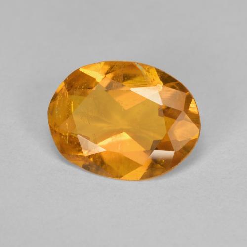 Clinohumita naranja natural de 1,33 ct, corte óvalo, SI