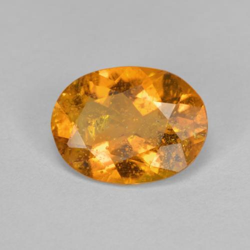 Clinohumita naranja natural de 1,43 ct, corte óvalo, SI