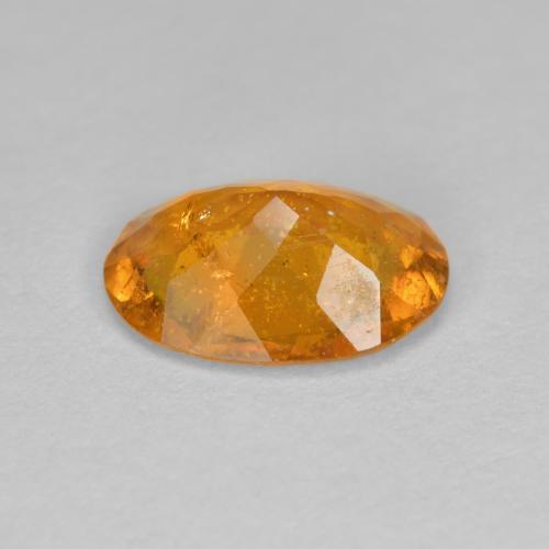 Clinohumita naranja natural de 1,43 ct, corte óvalo, SI