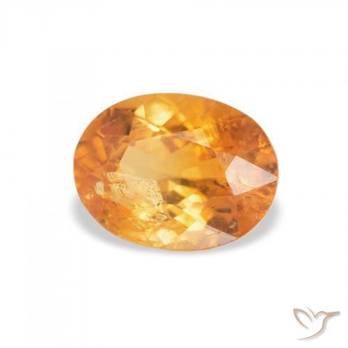 Clinohumite Naranja medio natural de 1.26 ct, Ovalada, SI-I1
