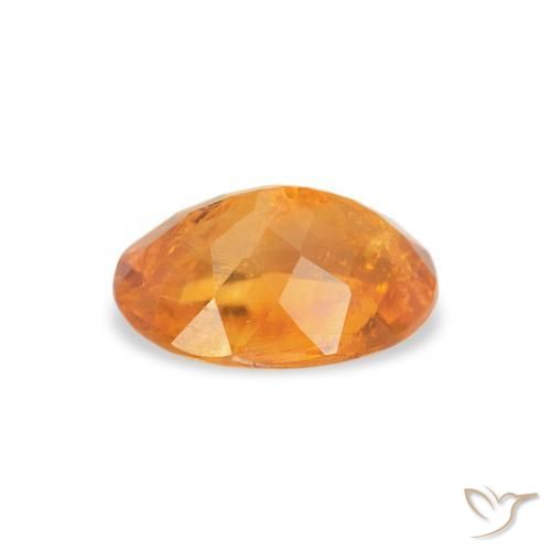 Clinohumite Naranja medio natural de 1.26 ct, Ovalada, SI-I1
