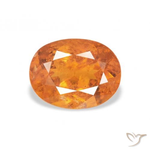 1.90ct Natural Naranja rojizo Clinohumite, Ovalada, SI-I1
