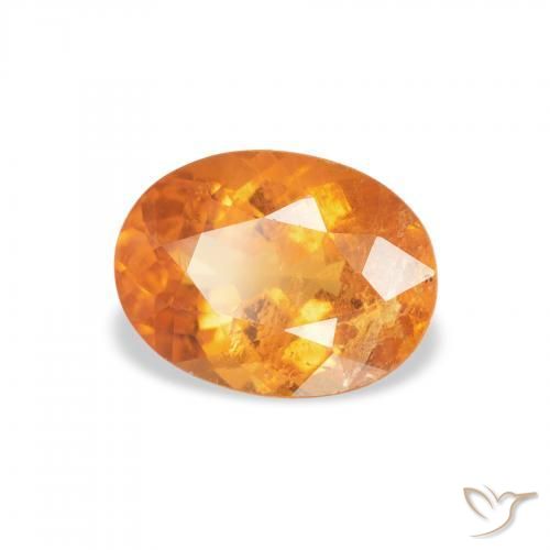 Clinohumite Naranja claro natural de 1.29 ct, Ovalada, SI-I1