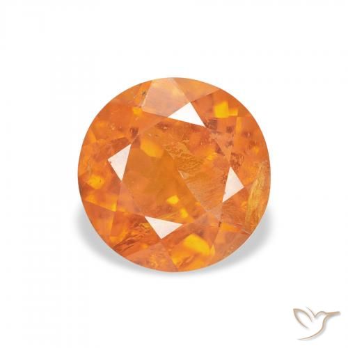 1.62ct Natural Naranja claro Clinohumite, Redondo, SI-I1