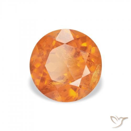 Clinohumite Naranja claro natural de 1.62 ct, Redondo, SI-I1