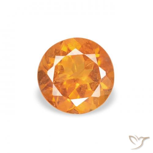 0.44ct Natural Naranja medio Clinohumite, Redondo, SI-I1
