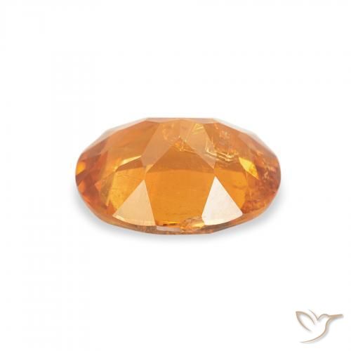 Clinohumite Naranja medio natural de 1.29 ct, Ovalada, SI-I1