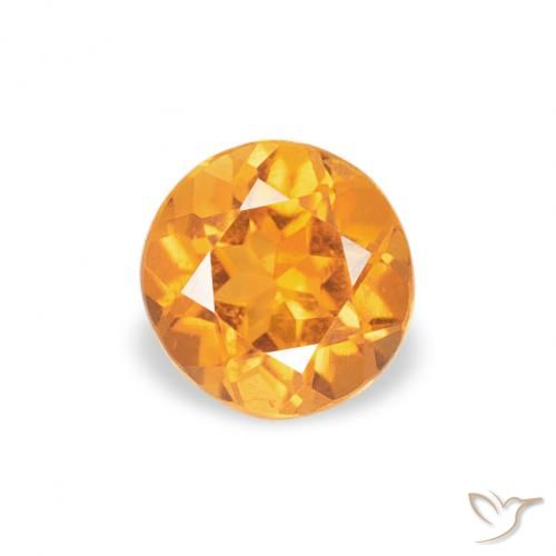 0.28ct Natural Naranja medio Clinohumite, Redondo, VS-SI
