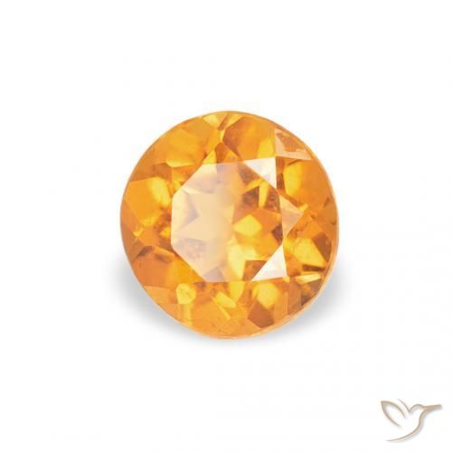 Clinohumite Naranja medio natural de 0.28 ct, Redondo, VS-SI
