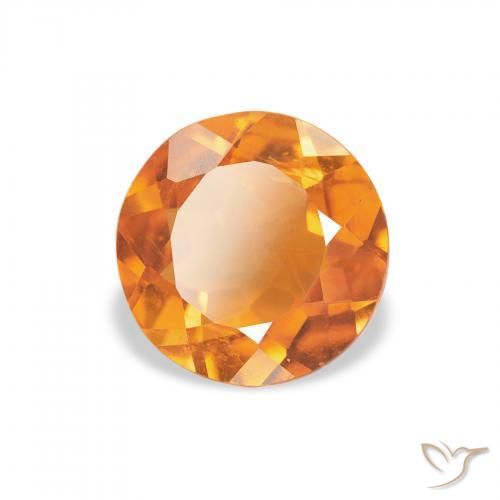 Clinohumite Naranja albaricoque natural de 1.34 ct, Redondo, VS-SI