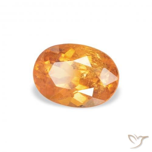 Clinohumite Naranja medio natural de 0.87 ct, Ovalada, SI