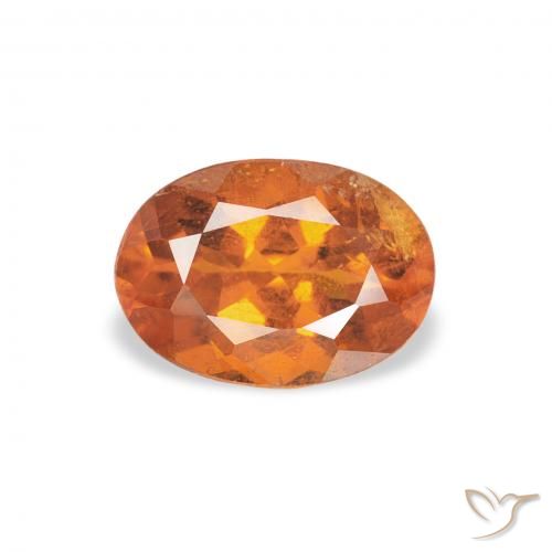 0.89ct Natural Naranja oscuro Clinohumite, Ovalada, SI