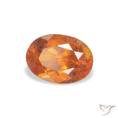 Clinohumite Naranja oscuro natural de 0.89 ct, Ovalada, SI