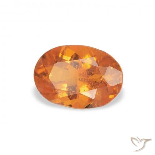 Clinohumite Naranja medio natural de 0.75 ct, Ovalada, SI