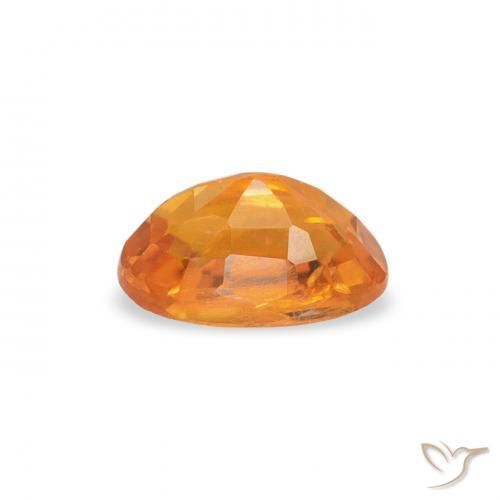 Clinohumite Ámbar naranja natural de 0.40 ct, Ovalada, SI