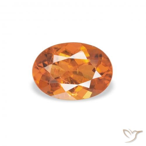 0.70ct Natural Naranja medio Clinohumite, Ovalada, SI
