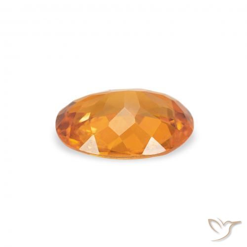 Clinohumite Naranja albaricoque natural de 0.70 ct, Ovalada, SI