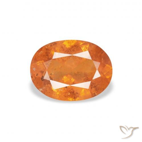 1.17ct Natural Naranja medio Clinohumite, Ovalada, SI
