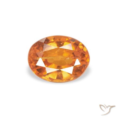0.66ct Natural Naranja medio Clinohumite, Ovalada, SI