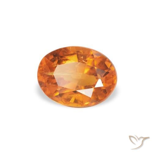 Clinohumite Naranja medio natural de 0.66 ct, Ovalada, SI
