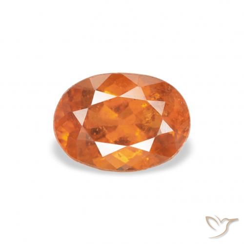 0.87ct Natural Naranja oscuro Clinohumite, Ovalada, SI