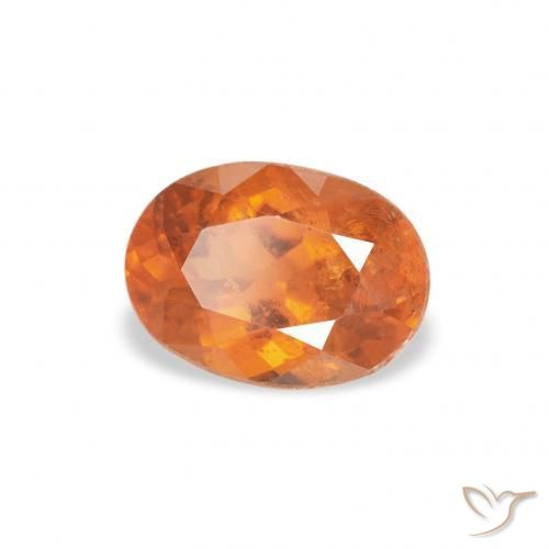 Clinohumite Naranja oscuro natural de 0.87 ct, Ovalada, SI