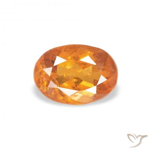 0.76ct Natural Naranja rojizo Clinohumite, Ovalada, SI
