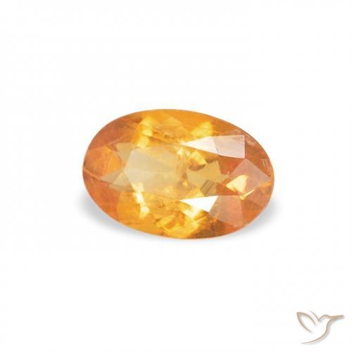 Clinohumite Medium Light-Orange natural de 0.39 ct, Ovalada, SI
