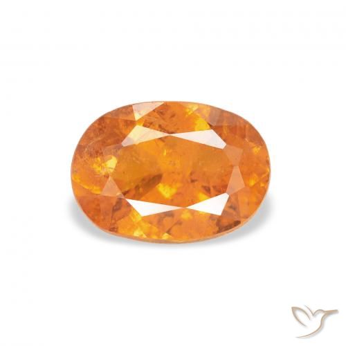 1.24ct Natural Naranja claro Clinohumite, Ovalada, SI