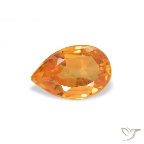 0.75ct Natural Naranja medio Clinohumite, En forma de pera, SI
