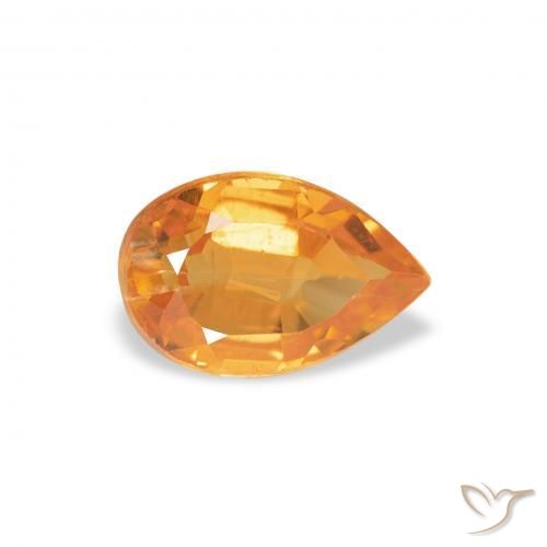 Clinohumite Naranja medio natural de 0.75 ct, En forma de pera, SI