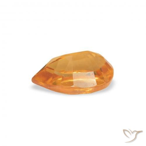 Clinohumite Naranja medio natural de 0.75 ct, En forma de pera, SI