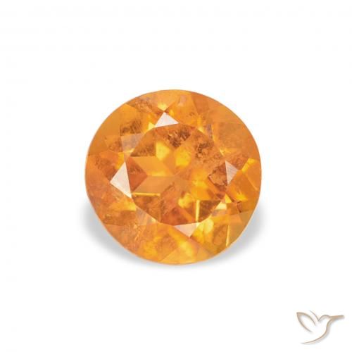 0.87ct Natural Naranja medio Clinohumite, Redondo, SI