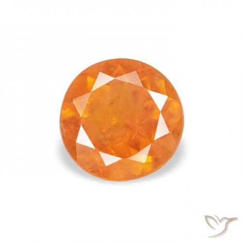 0.61ct Natural Naranja rojizo Clinohumite, Redondo, SI