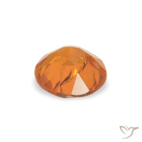 Clinohumite Ámbar naranja natural de 0.55 ct, Redondo, SI