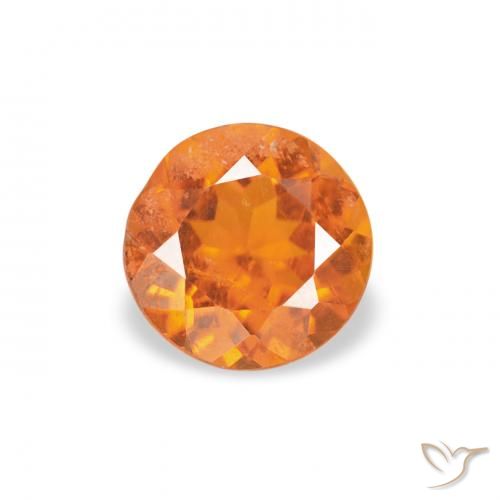 0.43ct Natural Naranja rojizo Clinohumite, Redondo, SI