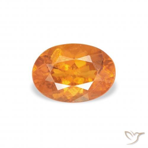 0.85ct Natural Naranja medio Clinohumite, Ovalada, SI
